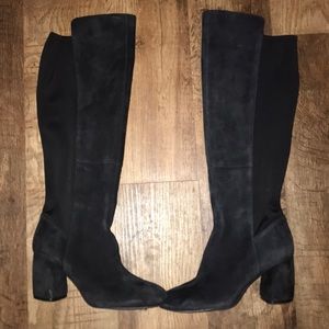 Nine West Women's Kerianna Suede Black Knee-High